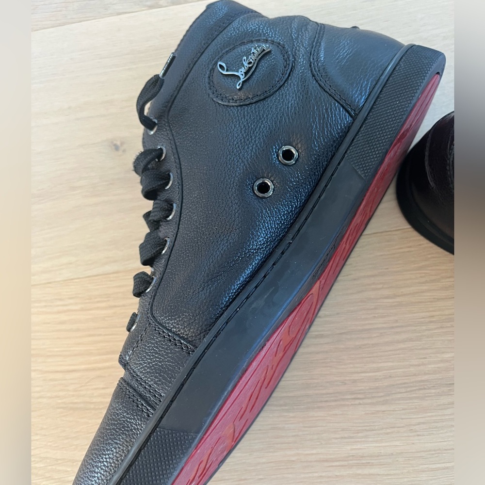 Christian Louboutin Black and Red Sneakers